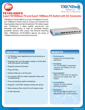TRENDnet TE100-S86FX Specifications