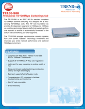 TRENDnet TE100-S88 Specifications