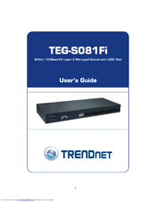 TRENDnet TEG-S081Fi User Manual