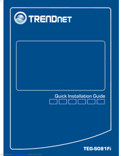 TRENDnet TEG-S081Fi Quick Installation Manual