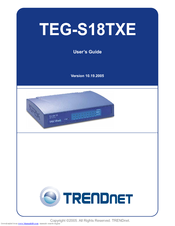 TRENDnet TEG-S18TXE User Manual