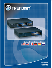 TRENDnet TEG-S16R - DATA SHEETS Quick Installation Manual