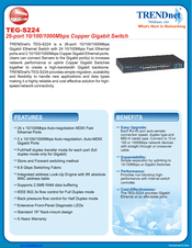 TRENDnet TEG-S80TXD Specifications
