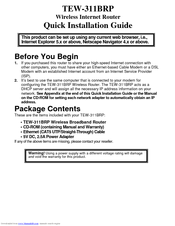 TRENDnet TEW-311BRP Quick Installation Manual