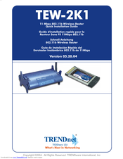 TRENDnet TEW-2K1 Quick Installation Manual