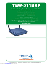 TRENDnet TEW-511BRP Quick Installation Manual