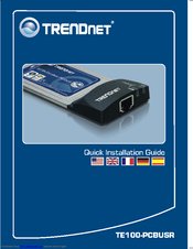 TRENDnet TE100-PCBUSR - DATA SHEETS Quick Installation Manual