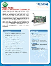 TRENDnet TE100-PCI Specifications
