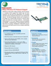 TRENDnet TEW-223PI Specifications