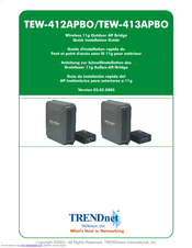TRENDnet TEW-413APBO Quick Installation Manual
