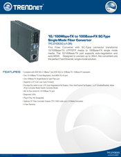 TRENDnet TFC-210S30 Specifications