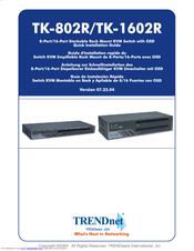 TRENDnet 802R - TK KVM Switch Quick Installation Manual