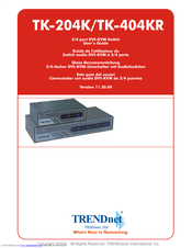 TRENDnet TK-404KR User Manual