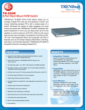 TRENDnet TK-800R Specifications