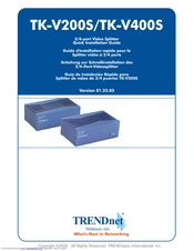 TRENDnet TK-V200S Quick Installation Manual