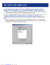 TRENDnet TPL-101U Faq