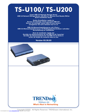 TRENDnet TS-U100 - NAS Server - USB Quick Installation Manual