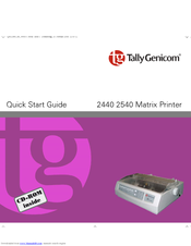 TallyGenicom 2440 Quick Start Manual