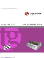 TallyGenicom 2540 Quick Start Manual