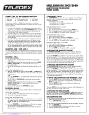 Teledex Millennium Series 2005 User Manual