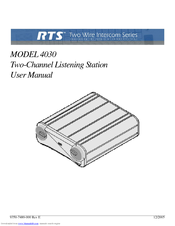 Telex RTS 4030 User Manual