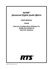 RTS CSedit User Manual