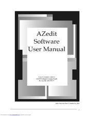 Telex Azedit Software Manual