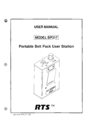 RTS BP317 User Manual