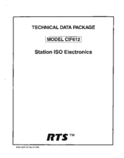RTS CIF-612 Technical Data Manual