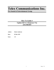 Telex DKP-12 Firmware Update Manual