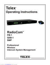 Telex RadioCom SMP Operating Instructions Manual