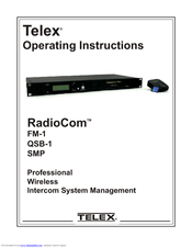 Telex SMP Operating Instructions Manual