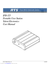 RTS IFB-325 User Manual