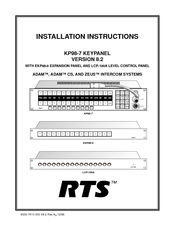 RTS LCP-100A Installation Instructions Manual