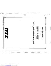 RTS Digital Matrix Intercom MDA-100 User Manual