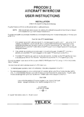 Telex PROCOM2 User Instructions