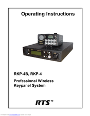 RTS RKP-4 Operating Instructions Manual