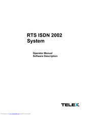 RTS RTS ISDN 2002 Operator's Manual