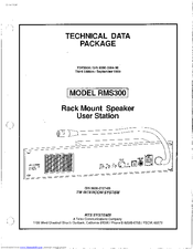 RTS RMS300 Technical Data Manual