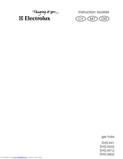 Electrolux EHG6832X Instruction Booklet