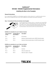 Audiocom SS1000 Supplemental Information