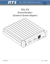 RTS SSA-324 User Manual