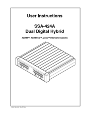 RTS SSA-424A User Instructions