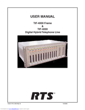 RTS TIF-4000 Frame User Manual