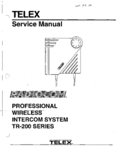 Telex TR-200 Series Service Manual
