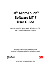 3M MicroTouch MT7 User Manual