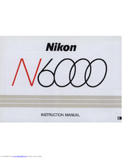 Nikon N6000 Instruction Manual