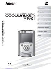 Nikon MSV-01 - COOLWALKER - Digital AV Player User Manual