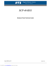 RTS XCP-40-RJ11 Technical Manual