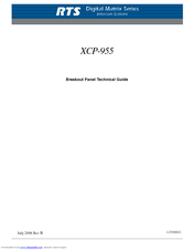 RTS XCP-955 Technical Manual